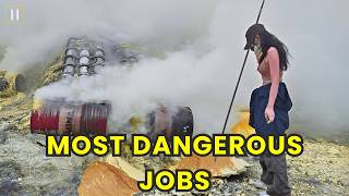 Risk Their Lives Inside An Active Volcano - Kawah Ijen Sulfur Mine | Human Documentary