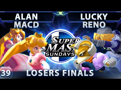 SSS 39 - Alan & MacD (Red) Vs. Lucky & Reno (Blue) SSBM Losers Finals - Smash Melee