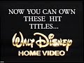 Now You Can Own These Hit Titles From Walt Disney Home Video VHS Bump 1992