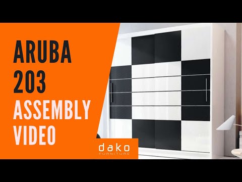 Wardrobe Assembly Video - DAKO FURNITURE - Aruba 203 - 10
