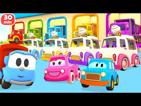 Spielspaß mit Leo, den Helfer Autos und den schlauen Autos. Spielzeugautos für Kinder