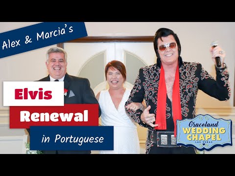 Alex & Marcia's Portuguese Elvis Renewal Ceremony at Graceland Chapel | Las Vegas