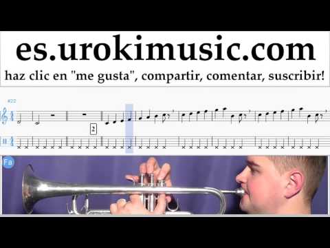 Tutorial de Trompeta Ariana Grande - Break Free Clases Notas Parte#1 um-927