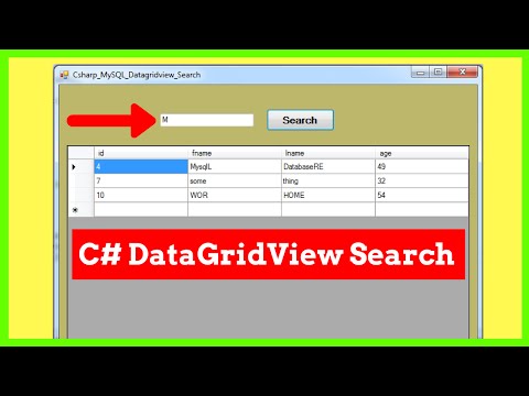 C# & MySQL : How To Search / Filter Datagridview Data With TextBox Using C# [ with source code ] Video