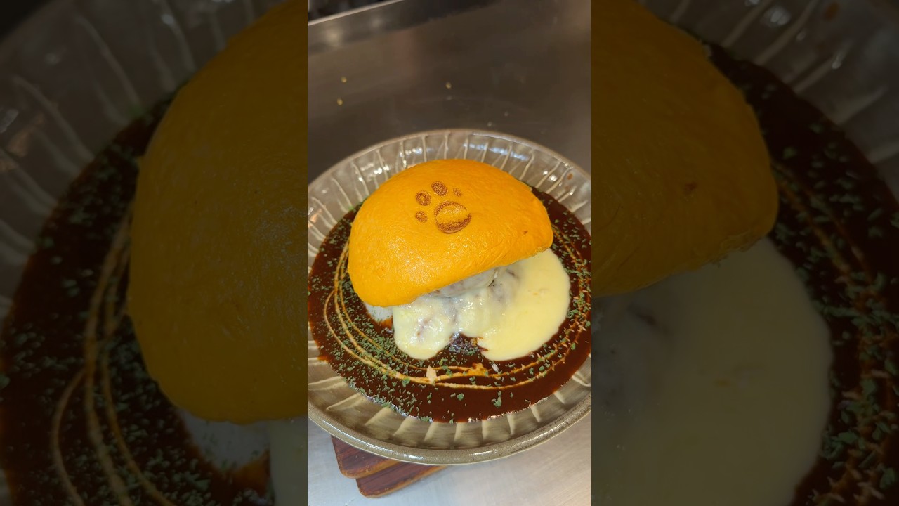 大阪初上陸の可愛すぎる肉球オムライス🍳#大阪グルメ#Japanesefood