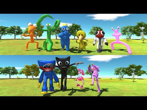 Which Team Will Win? Poppy Playtime vs ALL Rainbow Friends - Animal Revolt Battle Simulator