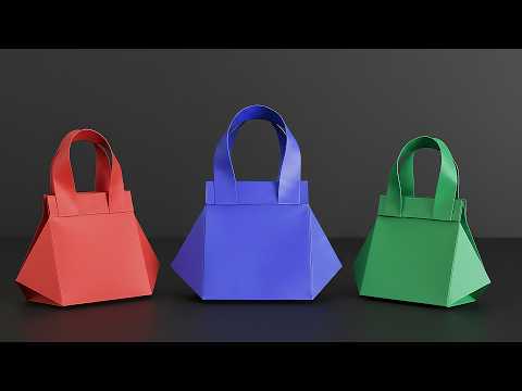 DIY Paper Gift Bag or Mini Purse – Easy Step-by-Step Tutorial 