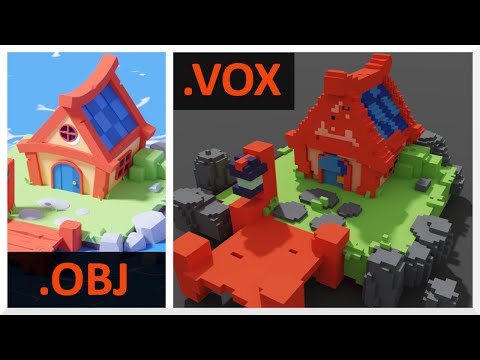 How To Convert OBJ to VOX color | Voxel Tutorial | Blender 3.1