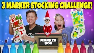 3 MARKER CHALLENGE - CHRISTMAS STOCKING EDITION!!!