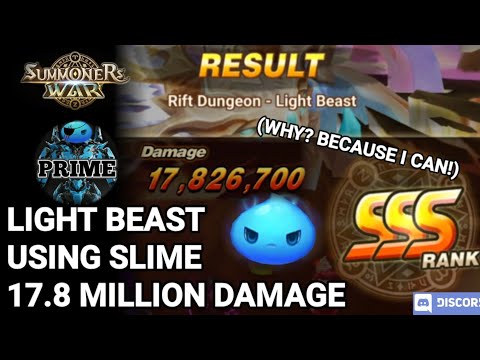 @GenesisPrime 17 Million Damage Using Slime - Light Beast - Summoners War