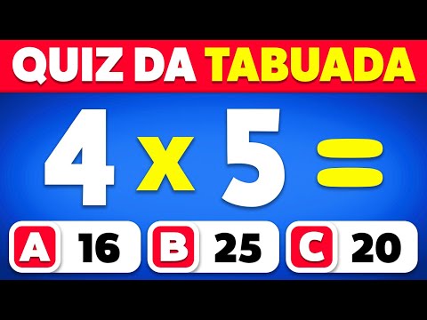 Você consegue Passar Neste Quiz de Multiplicação...? ✖️🤓📚 | Quiz da Tabuada