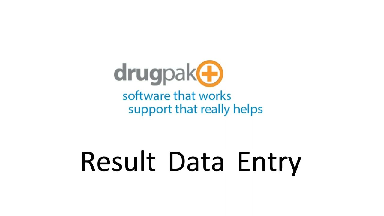 DrugPak - Result Data Entry