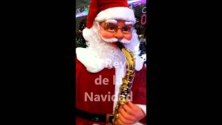 Video de Papa Noel 1,80mts con Saxo musica y movimiento