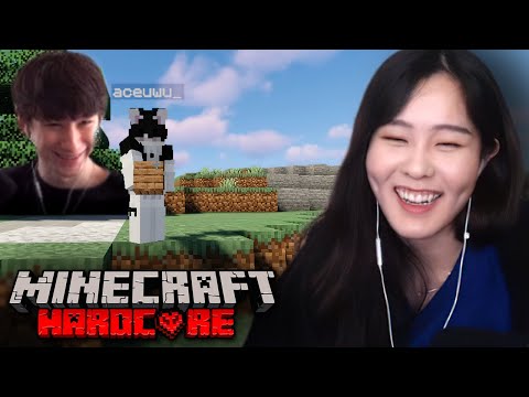 39daph Plays Minecraft Hardcore - w/ Aceu Part 1