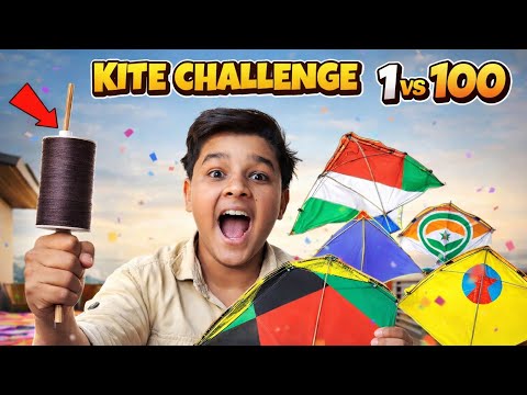 1VS100 kite challenge /ऐक पतंग से सो पतंग challenge 💪