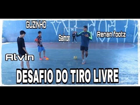 DESAFIO DO TIRO LIVRE - GUZINHO VS ALVIN VS RENAN FOOTZ