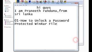 How to Unlock a Password Protected WinRar File