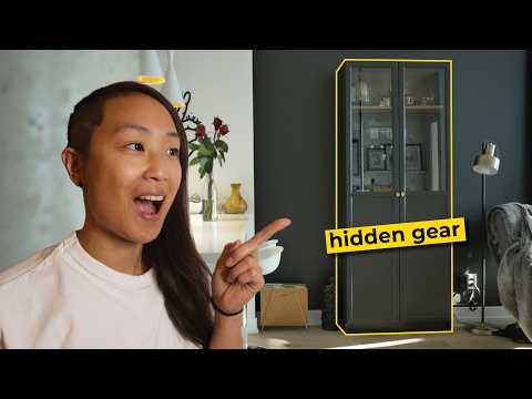 DIY transforming this old IKEA cabinet into a stealth tech station - Gear storage you’d never guess