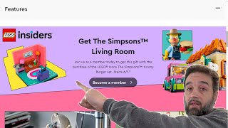 LEGO exclusive Simpsons Living Room gift with purchase? Krusty Burger launch bonus is lacking