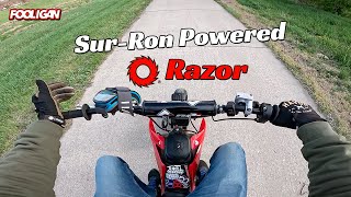 Exploring on a custom Razor pit bike | Gas pump fail | "I ran over a Wombat!"