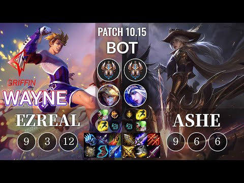 GRF Wayne Ezreal vs Ashe Bot - KR Patch 10.15