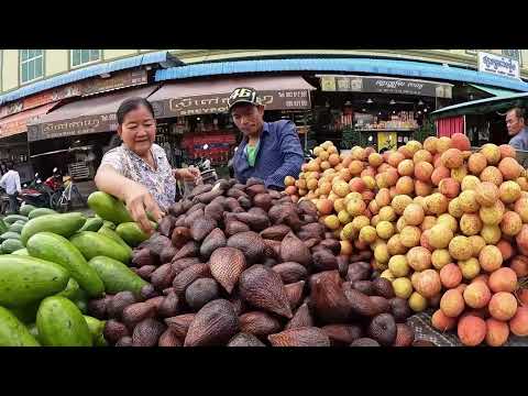 CAMBODIAN STREET FOOD TOUR Review 2025 - Walking show Fresh Food @Chbar Ampov Fish Market
