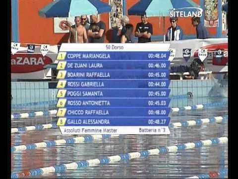 Serie 5 dei 50 Dorso  Assoluti Femmine Master - 13 Memorial Andrea Bettiol