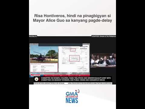 Risa Hontiveros does not condone Mayor Alice Guo's delays GMA Integrated News