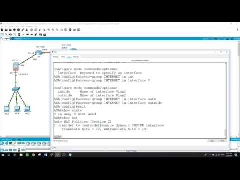 Configuring Internet Access on Cisco ASA Firewall, Packet Tracer v. 7.2