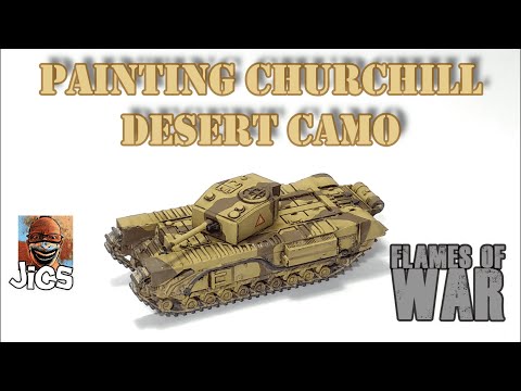 Painting Churchill III desert camo Flames of War Battlefront Miniatures