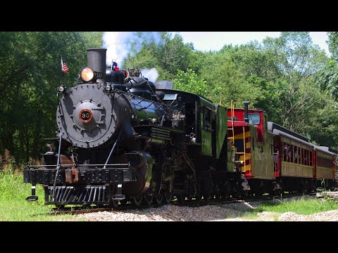 Mikado Steam Locomotive #30 on the Texas State Railroad!