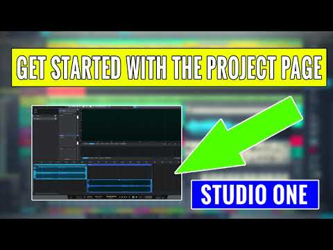 Studio One: Project Page Part 1: Create, Import, and Save - OBEDIA.com