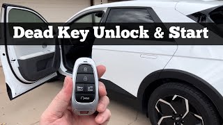 2022 - 2023 Hyundai Ioniq 5 - How to Unlock & Start With A Dead Or Broken Remote Key Fob Battery