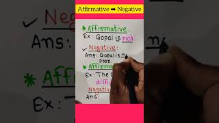 Affirmative and Negative Sentences #shorts #hsc #ssc #mpsc