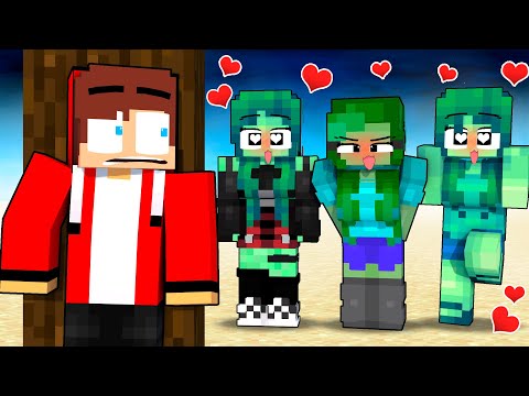 MAIZEN ZOMBIE GIRLS APOCALYPSE LOVE CURSE Challenge : JJ and MIKEY vs JJ SISTER Minecraft Animation