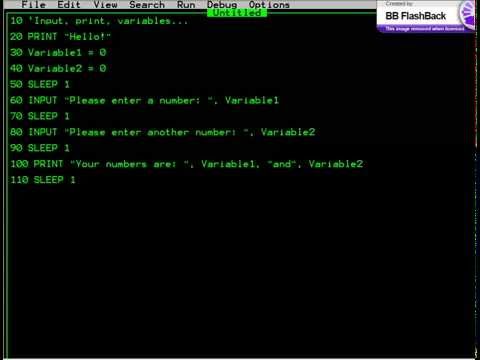 Introduction to QBasic - Part1
