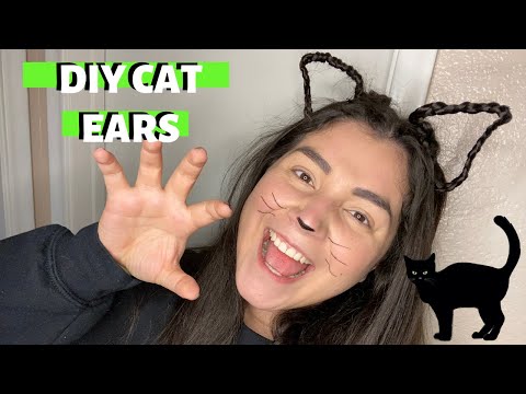 DIY HAIR CAT EARS| How to make cat ears with your own hair and pipe cleaners!
