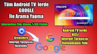 Android TV’de Google İle Arama Yapma ( BrowsHere ) | TV de İnternetten