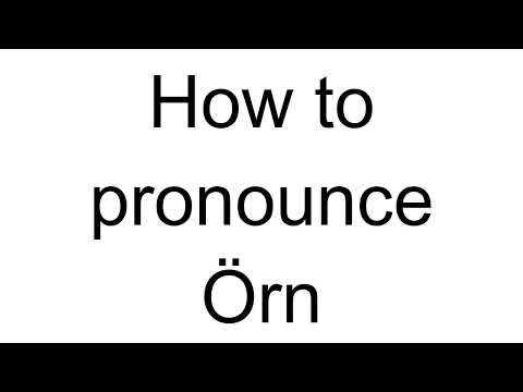 How to Pronounce Örn (Icelandic)