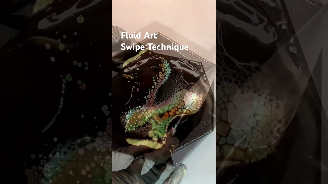 Acrylic Pouring Swipe Technique Full video(174)on my channel #shorts #fluidart #abstractart #art
