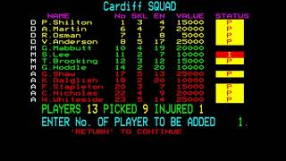 Football Manager for the BBC Micro