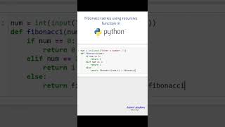 Fibonacci series using recursive function in Python
