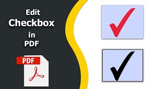 How to edit checkbox in pdf using Adobe Acrobat Pro Dc