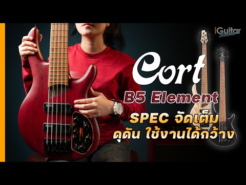 5-струнная бас-гитара CORT B5 Element (Open Pore Burgundy Red) - фото 1 - id-p1454396662