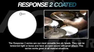 Video thumbnail for Aquarian Heads - Response 2 Coated Drumheads by GH Music Australia
