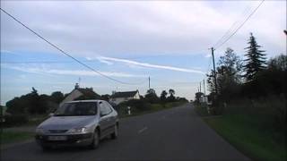 preview picture of video 'Driving On The D33 & D787 Plougonver To ZA de Kerguiniou, Callac, Brittany 19th August 2011'