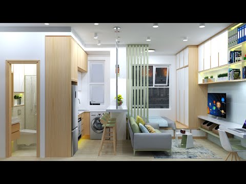 MAXIMIZING SPACE IN A TINY APARTMENT 258sqft | 24sqm MICRO APARTMENT TOUR | NEVER  TOO SMALL
