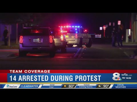 St. Pete Police arrest 14 after protest turns violent