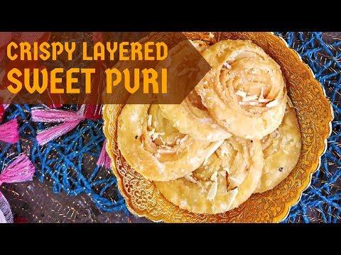 Chirote | Crispy Layered Sweet Puri | sweet puri recipe | diwali recipes