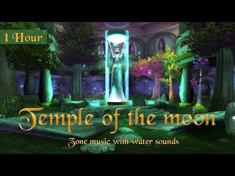 Temple of the Moon Music & Water Sounds (1 hour, World of Warcraft) for Relaxing, Sleep, Meditation